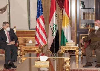 سه‌رۆك بارزانى و بالیوزێ ئه‌مریكا كۆمبوون