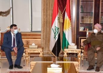 سەرۆك بارزانی پێشوازی ل كونسۆلێ ئەرمەنستانێ ل هەولێرێ كر 