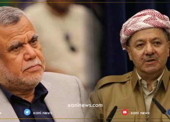 هادى عامرى سەرەخۆشیێ ل سەرۆك بارزانی دكه‌ت