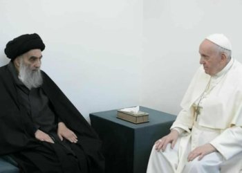 ئیراقێ دیدارا پاپاى و سیستانی كره‌ رۆژا نیشتمانی