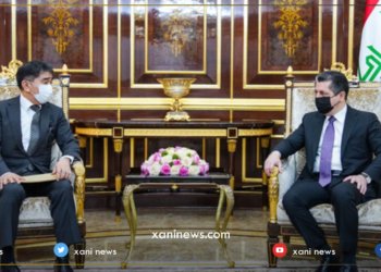  مەسرور بارزانی پێشوازی ل باڵیۆزێ ژاپۆنێ ل ئیراقێ کر