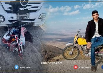 بارهه‌لگره‌ك و مۆتۆرسكله‌كی لێكدا و كه‌سه‌كی گیانێ خوه‌ ژ ده‌ستدا