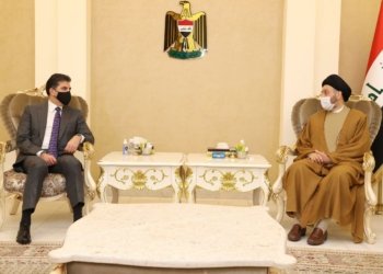 نێچیرڤان بارزانى و عه‌ممار حه‌كیم كومبوون