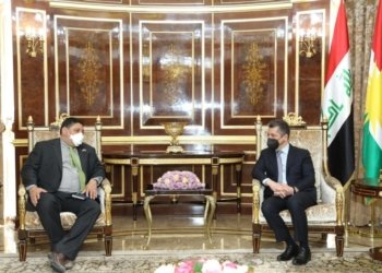 مه‌سروور بارزانى و دیڤید برونستێن كۆم بوون