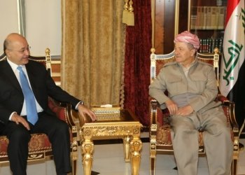 سەرۆک بارزانی و بەرھەم سالح کۆم بوون