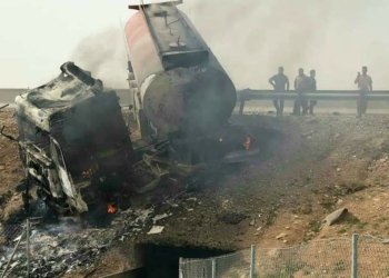 زاخۆ.. تانکەرەک سۆت و شۆفێر بریندارە