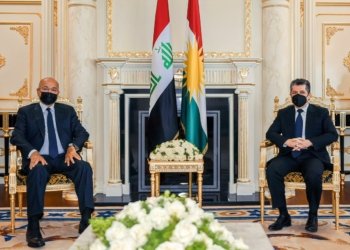 مەسروور بارزانی و بەرھەم سالح کۆم بوون