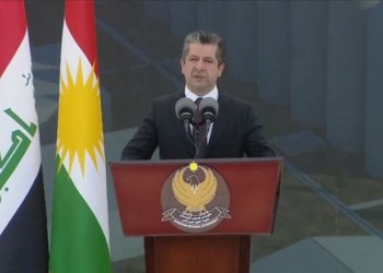 مەسروور بارزانی به‌رێ بنیاتێ پرۆژەیێ سایلۆیێ ل سلێمانیێ دانا