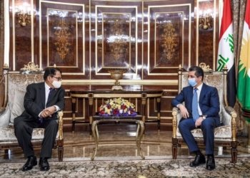 مه‌سرور بارزانى دگه‌ل بالیوزێ فلیپینێ ل عێراقێ كۆمبوو