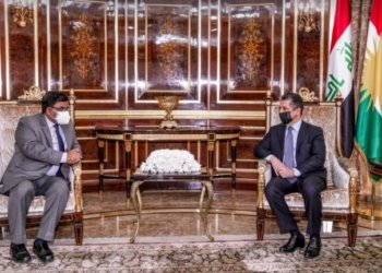 مه‌سرور بارزانى د گه‌ل بالیوزێ هیندستانێ ل عیراقێ كۆمبوو