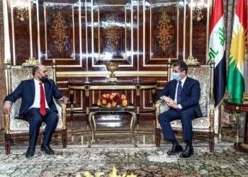 مه‌سرور بارزانى دگه‌ل سەرۆکێ بەرەیێ ئاشتی و ئازادی كۆمبوو