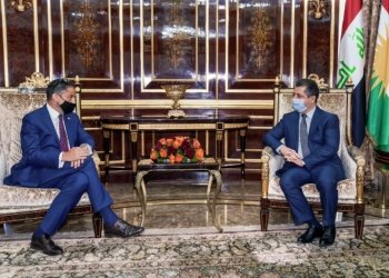 مه‌سرور بارزانى دگه‌ل کونسوڵێ گشتیێ نووێ ئەمەریکا كۆمبوو