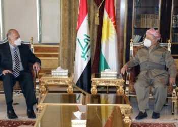 سەرۆك بارزانی پێشوازی ل سەرۆكێ بەره‌ى رزگاری و گەشەپێدان كر