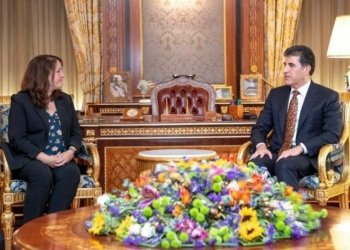 نێچیرڤان بارزانى: پێشوازى ل جێگرا هاریكارا وەزیرێ ده‌رڤه‌ یێ ئەمریکا كر