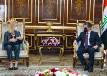 مەسرور بارزانی، پێشوازی ل سەرۆکا هنارتیێ ئێكه‌تییا ئەوروپا بۆ چاڤدێرکرنا هەڵبژارتنێن عێراقێ كر