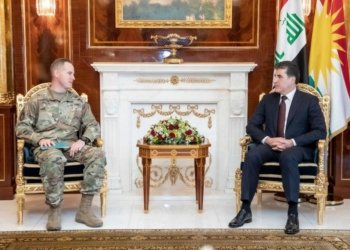 نێچیرڤان بارزانى پێشوازى ل شانده‌کێ سەربازیێ ئەمریکى کر