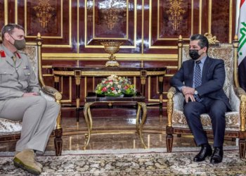 مه‌سرور بارزانی بۆ جه‌نه‌رال ریچارد بێل: هیڤییا سه‌ركه‌فتنێ بۆ ته‌ د‌خوازم د‌ ئه‌ركێ ته‌ یێ نوو دا