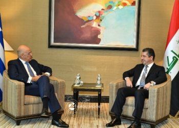 مەسرور بارزانی ل گەل وەزیرێ دەرڤه‌ یێ یۆنانێ کۆمبوو  