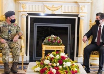 مەسرور بارزانی،پێشوازیا مەزنە شیرەتکارێ لەشکەریێ حکومەتا بریتانیا بۆ کاروبارێن رۆژهەلاتا ناڤێن و باکورێ ئەفریقیا کر