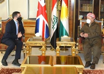 سه‌رۆك بارزانى پێشوازیا بالیۆزێ بریتانیا ل عیراقێ كر