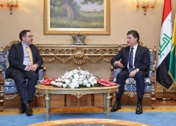 نێچیرڤان بارزانى و بالیۆزێ بریتانیا ره‌وشا عیراقێ گۆتۆتبێژكرن