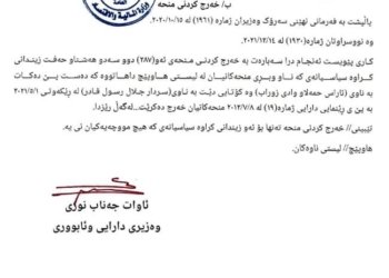 لیستا ناڤێن قۆناغا پێنجێ یا وان زیندانیێن سیاسى یێن مینحێن هه‌یڤانه‌ به‌رده‌وام بۆ دهێنه‌ مه‌زاختن