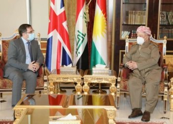 ل سه‌لاحه‌دین سەرۆك بارزانی پێشوازی لە بالیۆزێ بریتانیا ل عێراق كر