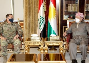 سەرۆک بارزانی و فەرماندێ هێزێن هه‌ڤپەیمانان ل عێراقێ و سووریێ ره‌وشا ڤێ ده‌ڤه‌رێ گه‌نگه‌شه‌ كر