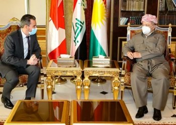 سەرۆک بارزانی پێشوازی ل بالیۆزێ کەنەدا ل عیراقێ كر 