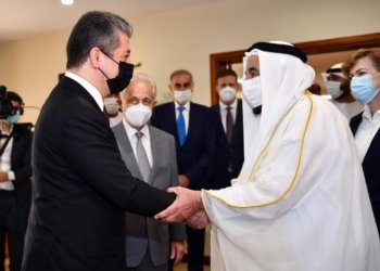 سەرۆکێ حکومەتا هەرێما کوردستانێ ل گه‌ل حاکمێ شاریقە کۆمبوو