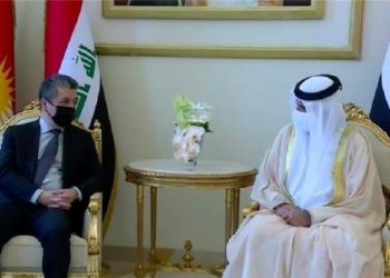 مەسرور بارزانی دگه‌ل حاکمێ ئیمارەتا رەئسولخەیمە كۆمبوو