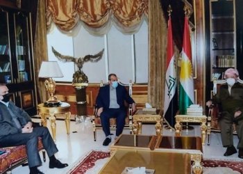 شانده‌كێ ئیرانێ دگه‌ل سەرۆك مەسعود بارزانی، نێچیرڤان بارزانی و مەسرور بارزانی كۆمبوو