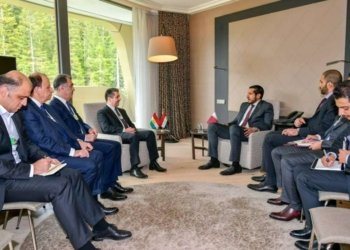 مەسرور بارزانی و وەزیرێ بازرگانییا قه‌ته‌رێ كۆمبوون