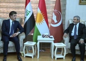 سه‌رۆكێ هه‌رێما كوردستانێ و ئه‌میندارێ گشتى یێ ئێكگرتوویا ئیسلامی كۆمبوون