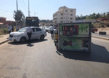 ل زاخۆ د روودانكا ترافیكیدا كه‌سه‌ك بریندار بوو