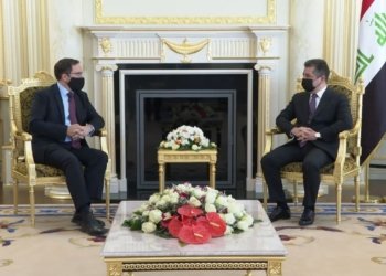 مه‌سروور بارزانى په‌یوه‌ندییێن هه‌رێمێ و حكومه‌تا فیدرال دگه‌ل بالیۆزێ بریتانیا كوتوبێژكرن