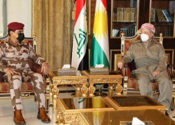 سه‌رۆك بارزانى پێشوازى ل شانده‌كێ بلند یێ سه‌ربازى یێ عیراقێ كر