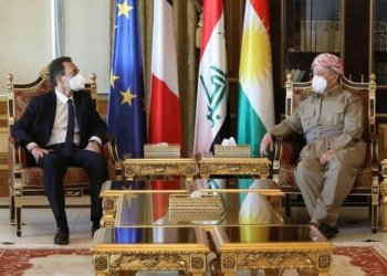 سه‌رۆك بارزانى پێشوازى ل بالیۆزێ فره‌نسا ل عیراقێ كر