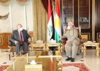 سەرۆك بارزانی پێشوازی ل سەرۆكێ بەرەیێ رزگاری و گەشەپێدانێ كر