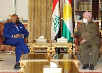 سه‌رۆك بارزانى پێشوازى ل كونسۆلێ نوو یێ ئه‌مریكا ل هه‌ولێرێ كر