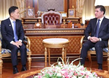 نێچیرڤان بارزانى و كونسۆلێ نوو یێ كوریا باشۆر كۆمبوون