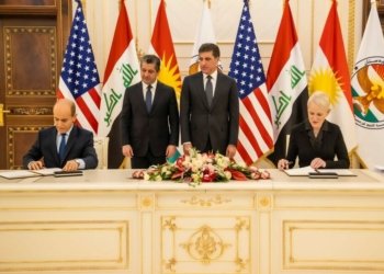 نێچیرڤان بارزانی سەرپەرشتییا ئیمزاکرنا یاداشتەکا لێكتێگه‌هشتنێ یا وه‌زاره‌تا پێشمه‌رگه‌یی و پنتاگۆنێ كر