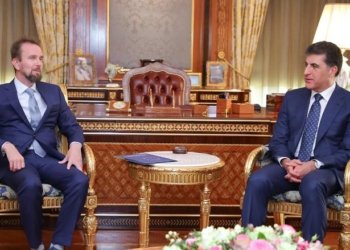 سه‌رۆكێ هه‌رێما كوردستانێ و بالیۆزێ ئێكه‌تییا ئورۆپا ل عیراقێ كۆمبوون