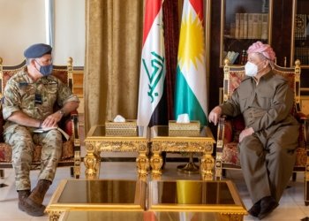 سەرۆك بارزانی پێشوازی ل شاندەكێ لەشکەری یێ بریتانیا کر