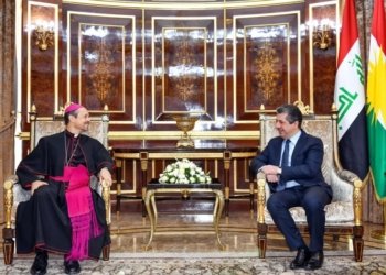 مه‌سرور بارزانى و بالیۆزێ ڤاتیكانێ كۆمبوون