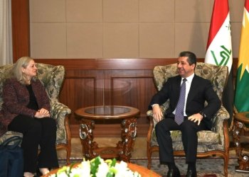 مه‌سرور بارزانى ل دهۆكێ پێشوازى ل ئیلینا رۆمانوسكى كر