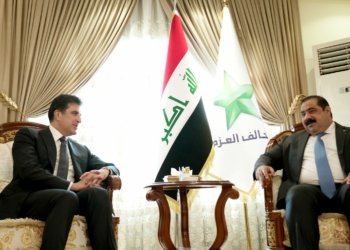 نێچيرڤان بارزانى دگه‌ل سه‌رۆكێ هاڤپه‌یمانیا عه‌زم