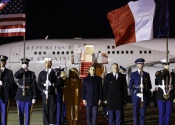 ماكرۆن ب سه‌ره‌دانه‌كا فه‌رمی گه‌هشته‌ ئه‌مریكا