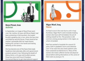 چار ژنێن كورد د لیسته‌یا 100 ژنێن ژێهاتى یێن جیهانێدا بۆ سالا 2022ێ هاتنه‌ هه‌لبژارتن