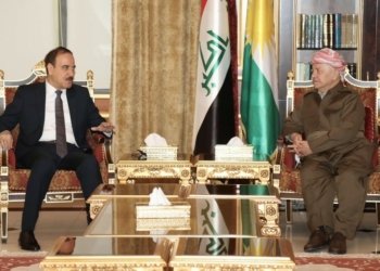 سه‌رۆك بارزانى دگه‌ل سه‌رۆكێ دیوانا وه‌قفا سوننه‌یا‌ كۆمبوو